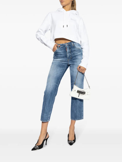 Logo-Patch Cotton Jeans