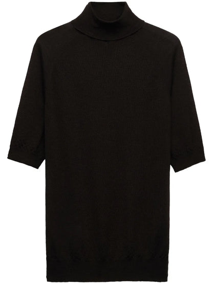 Knitted Roll-Neck Cashmere Top