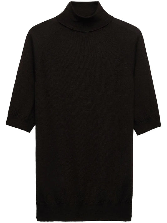 Knitted Roll-Neck Cashmere Top