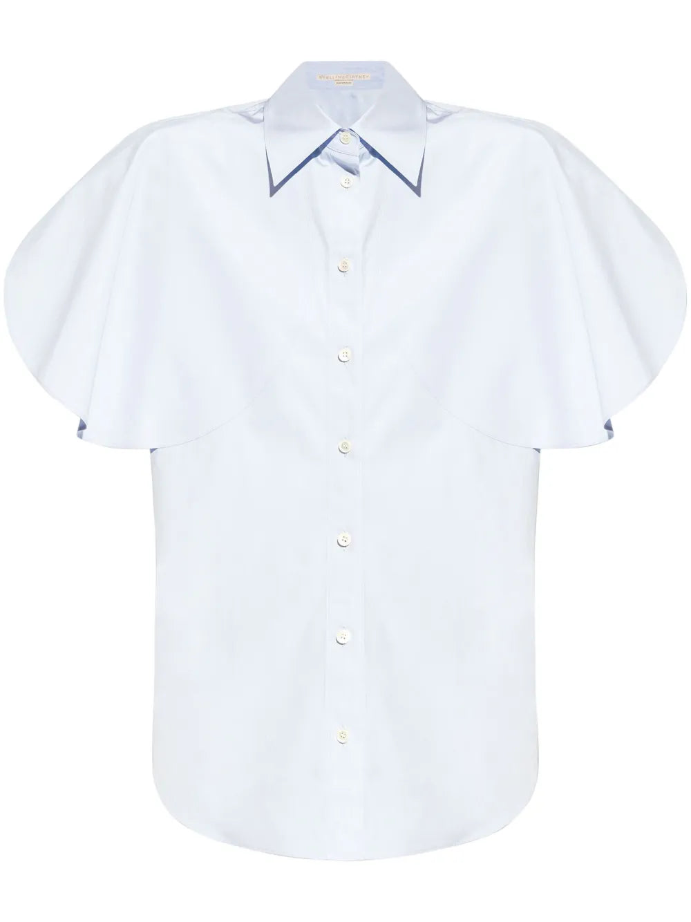 Flutter-Sleeve Cotton Shirt
