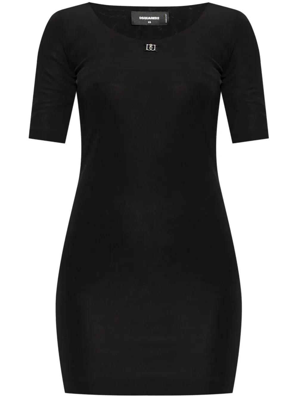 Logo-Plaque Mini Dress