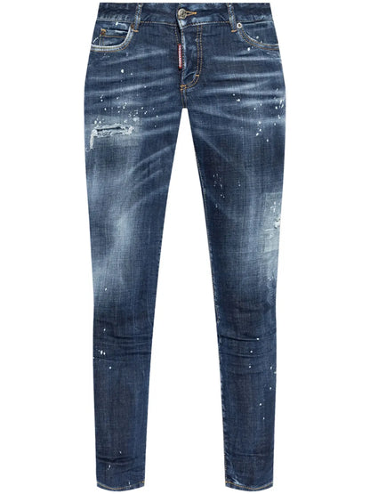 Logo-Patch Cotton Jeans