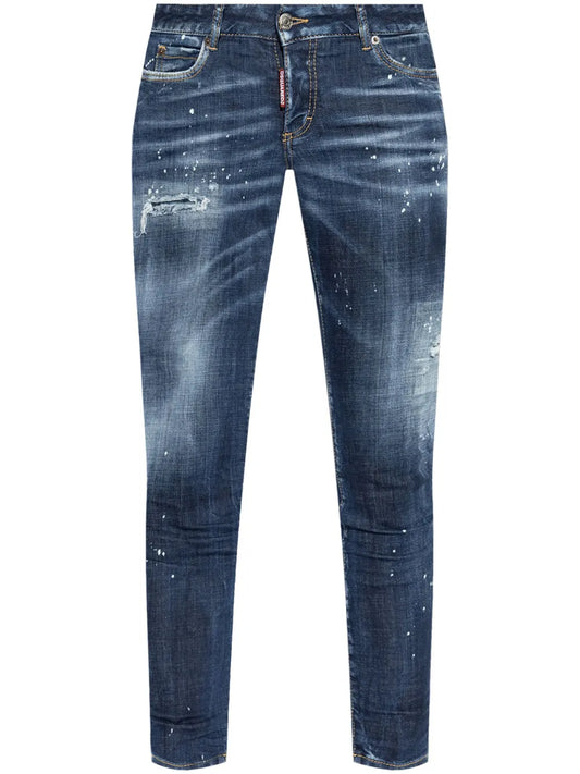 Logo-Patch Cotton Jeans
