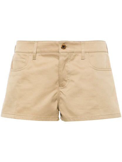 Logo-Patch Cotton Shorts