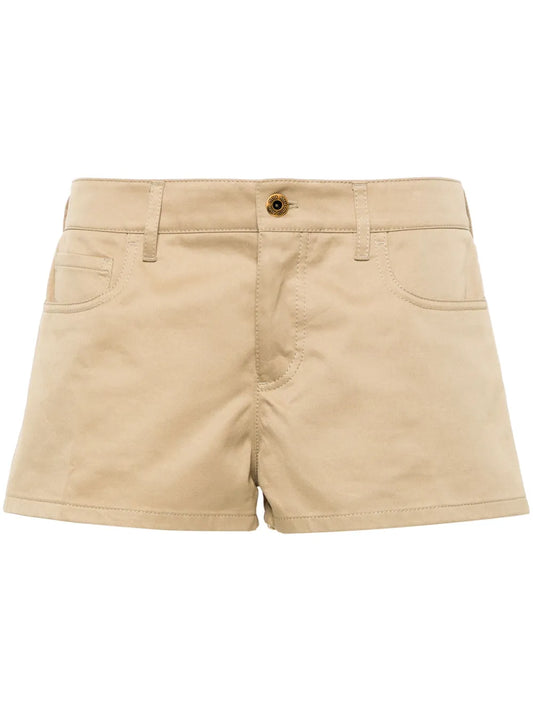 Logo-Patch Cotton Shorts
