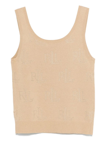 Jacquard Logo Knitted Top