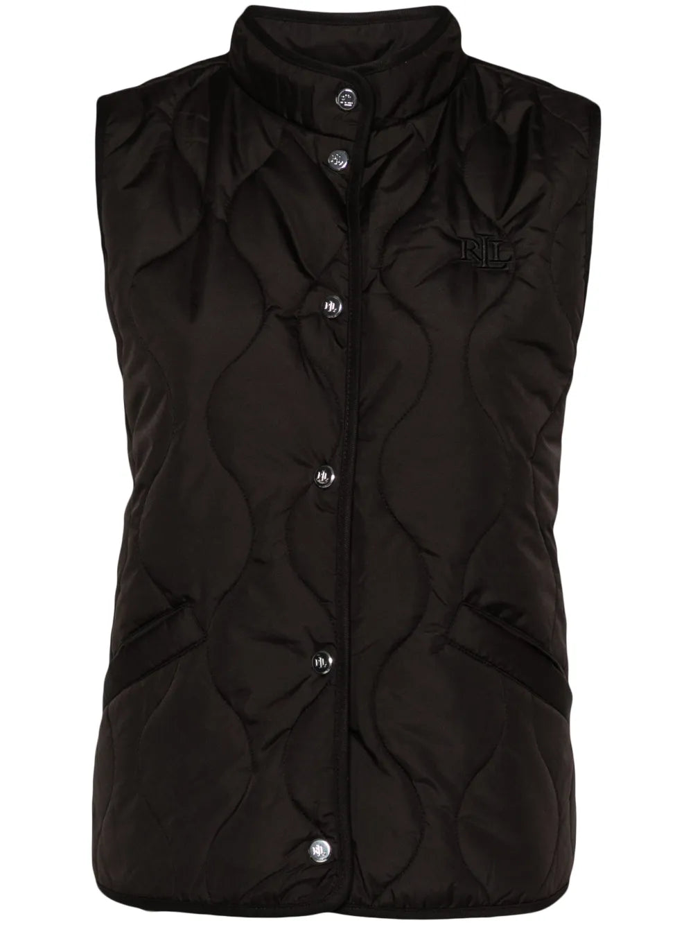 Mock-Neck Quilted Gilet