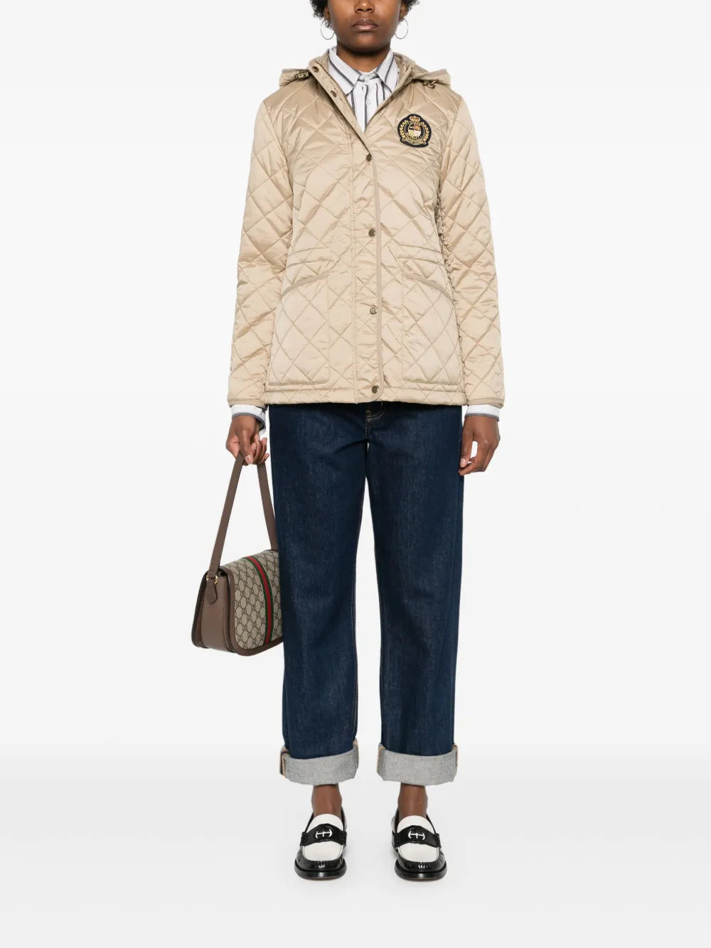 Diamond-Quilted Padded Jacket