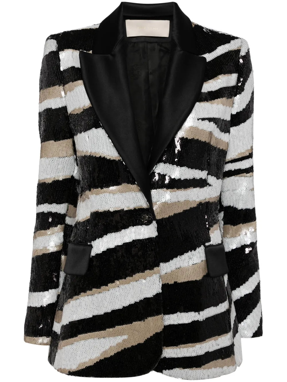 Sequinned Satin-Embellished Blazer