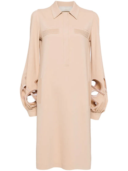 Embroidered Cut-Out Dress