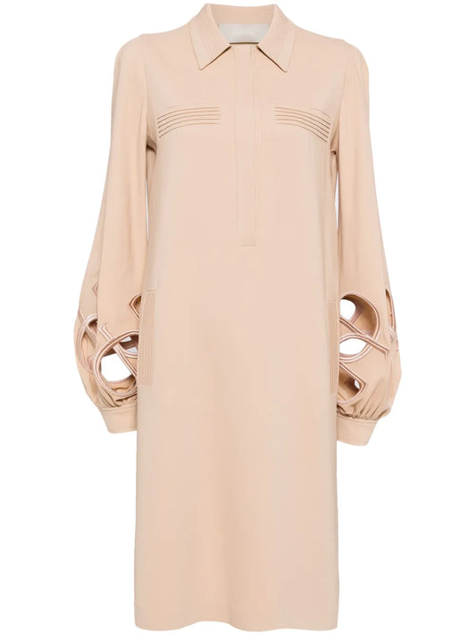 Embroidered Cut-Out Dress