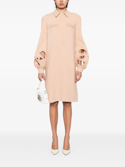 Embroidered Cut-Out Dress