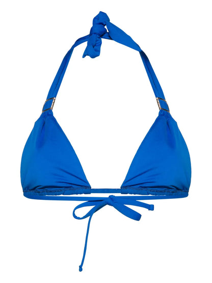 Gathered-Detail Triangle Bikini Top