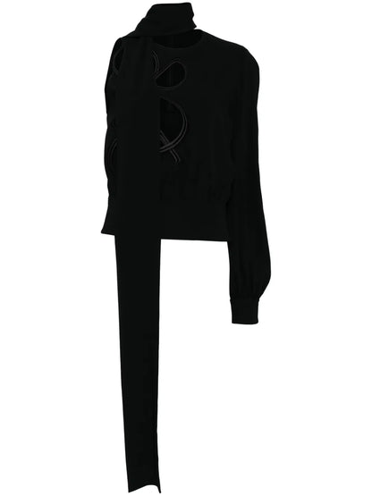 Embroidered Cut-Out Blouse