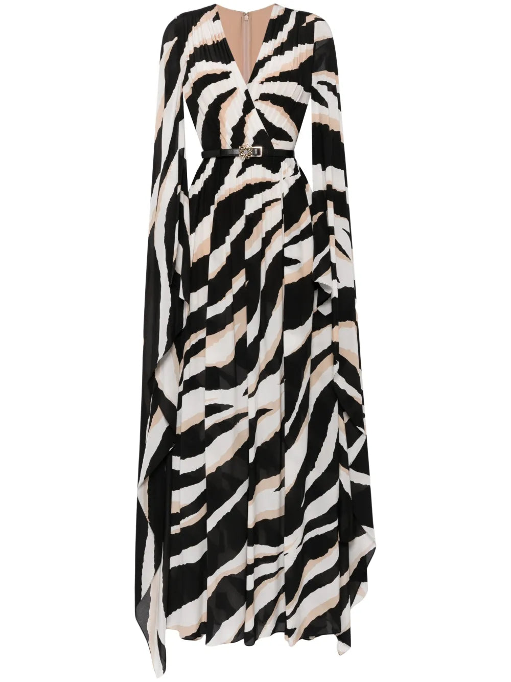 Zebra-Print Silk Dress