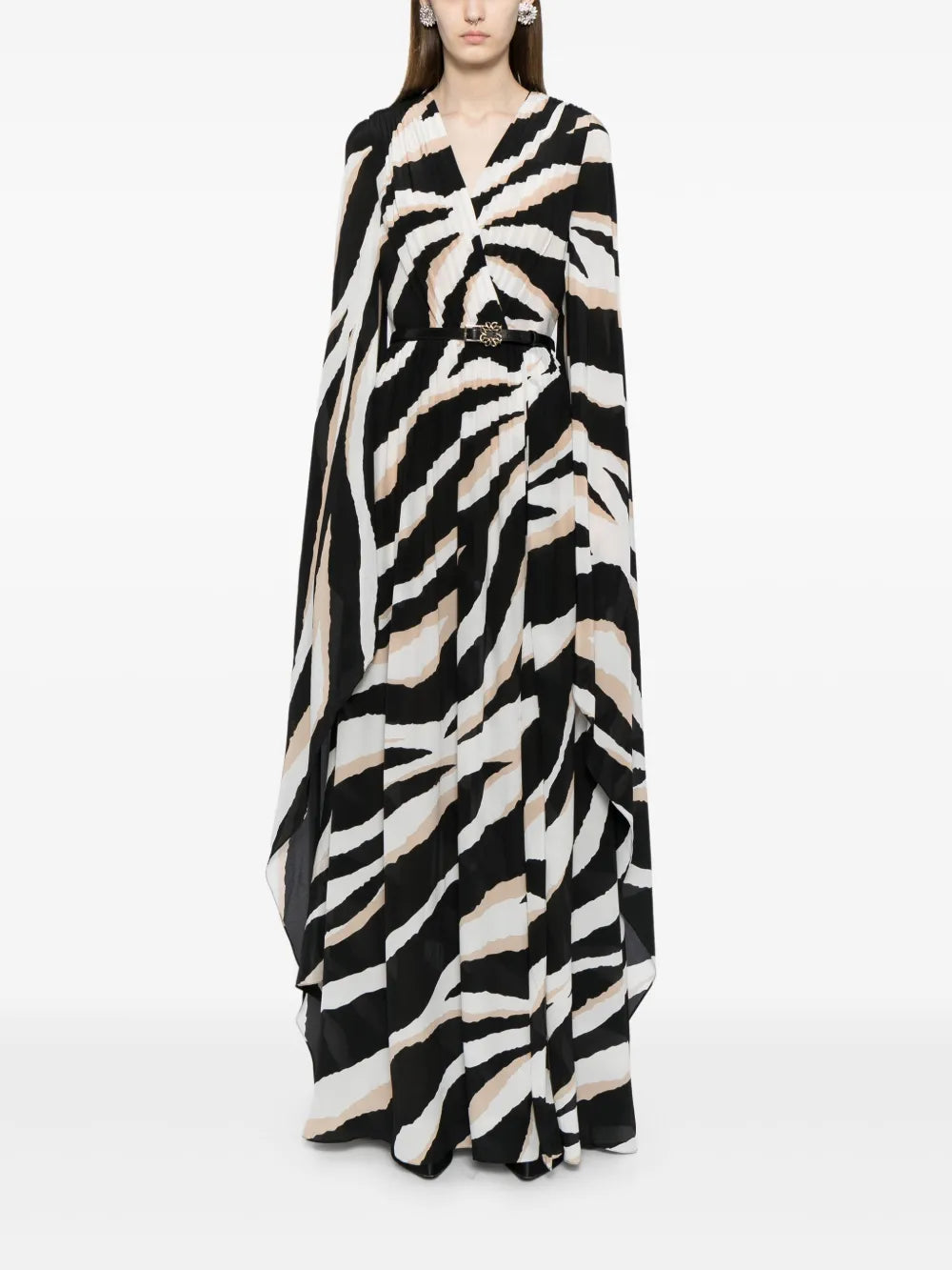 Zebra-Print Silk Dress