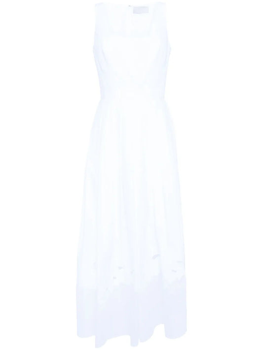 Embroidered Pleated Dress