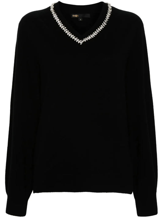 Rhinestone-Embellished Sweater