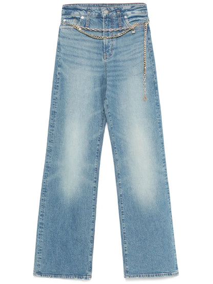 Chain-Link Belt Jeans