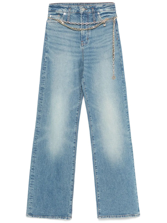 Chain-Link Belt Jeans