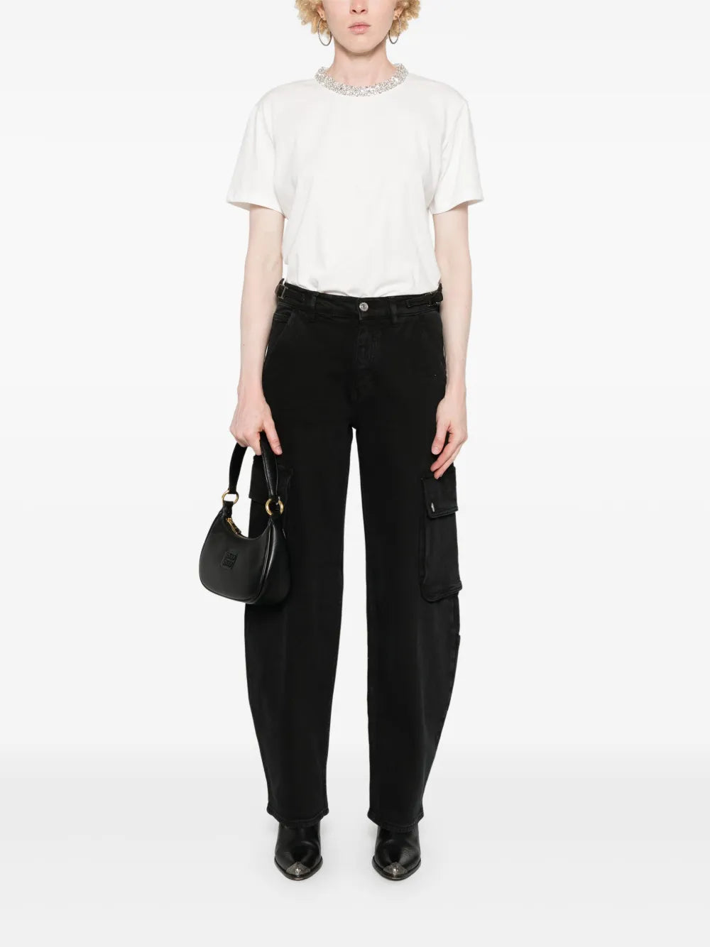 Crystal-Embellishment T-Shirt