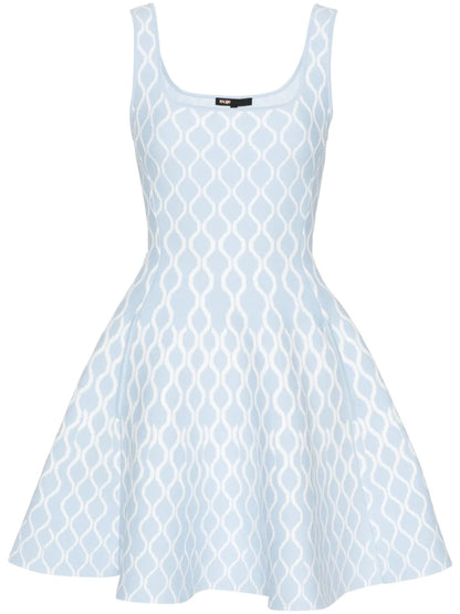 Patterned-Jacquard Mini Dress