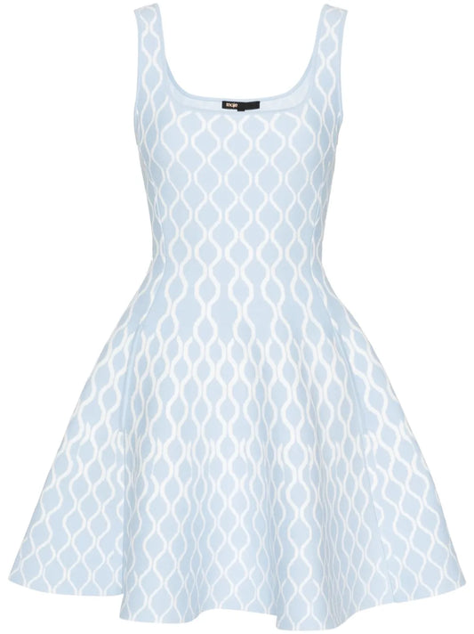 Patterned-Jacquard Mini Dress