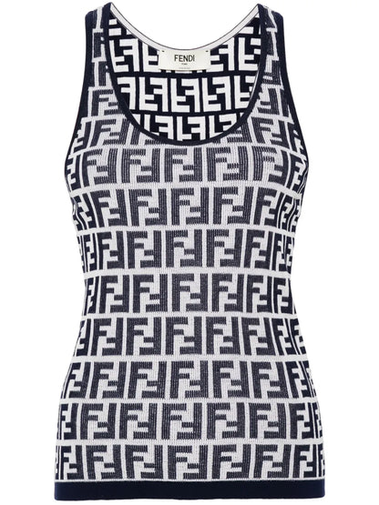 Ff-Jacquard Knitted Top
