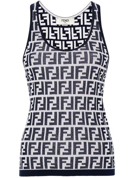 Ff-Jacquard Knitted Top