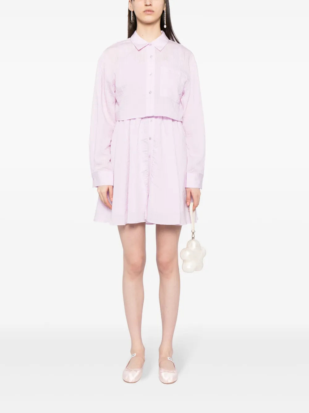 Crinkled Two-Piece Dress Set