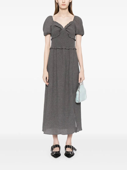 Ruffle-Detailing Midi Dress