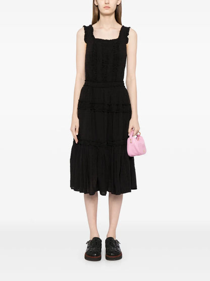 Polka Dot Cotton Midi Dress