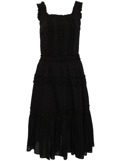 Polka Dot Cotton Midi Dress