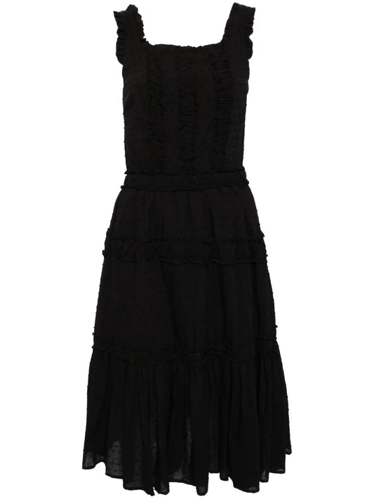 Polka Dot Cotton Midi Dress