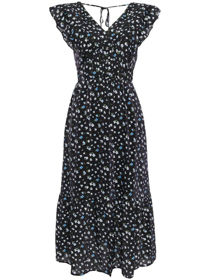 Floral-Print Midi Dress