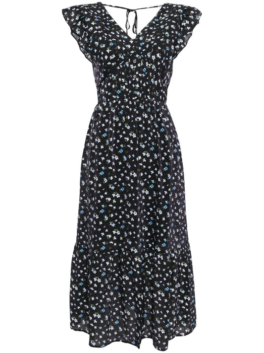 Floral-Print Midi Dress