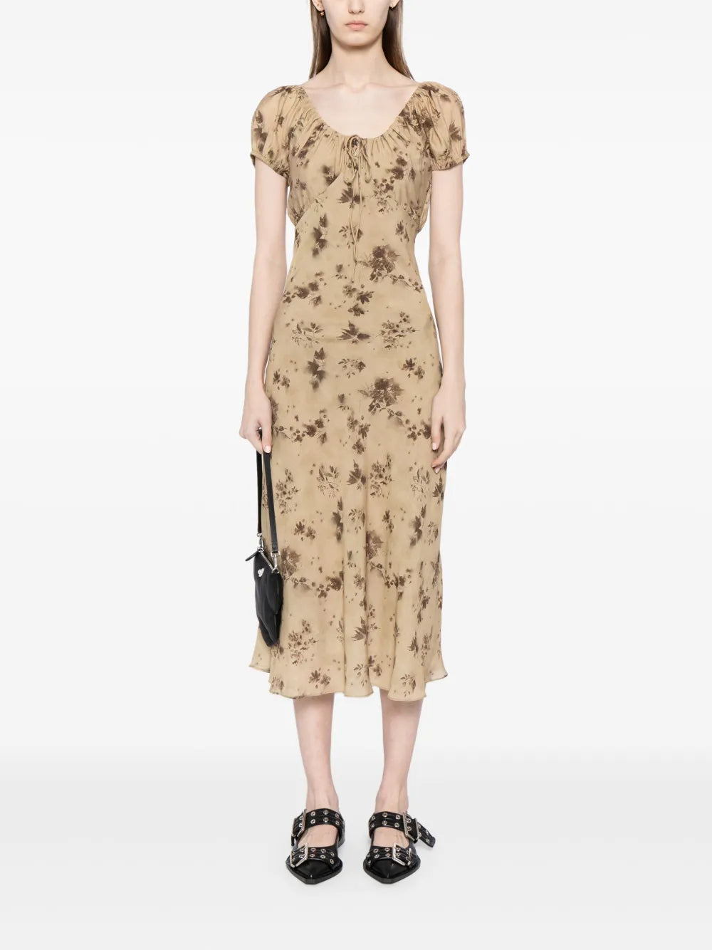 Floral-Print Midi Dress
