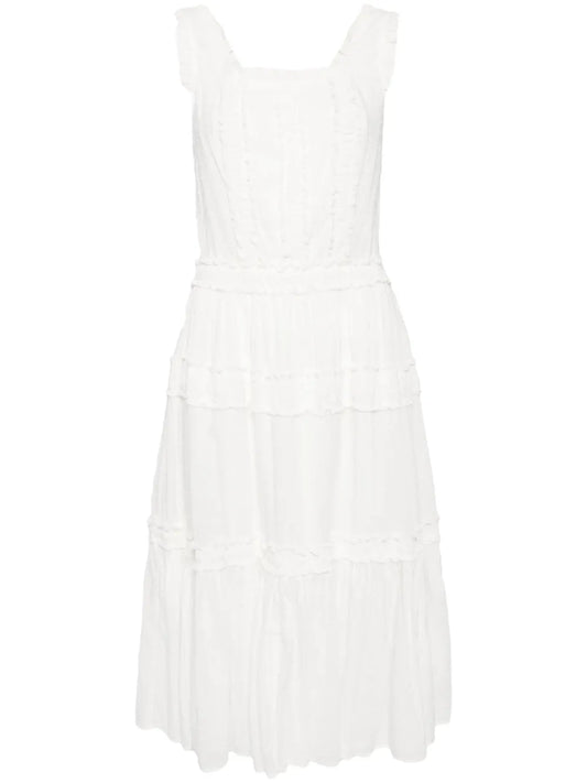 Polka Dot Cotton Midi Dress