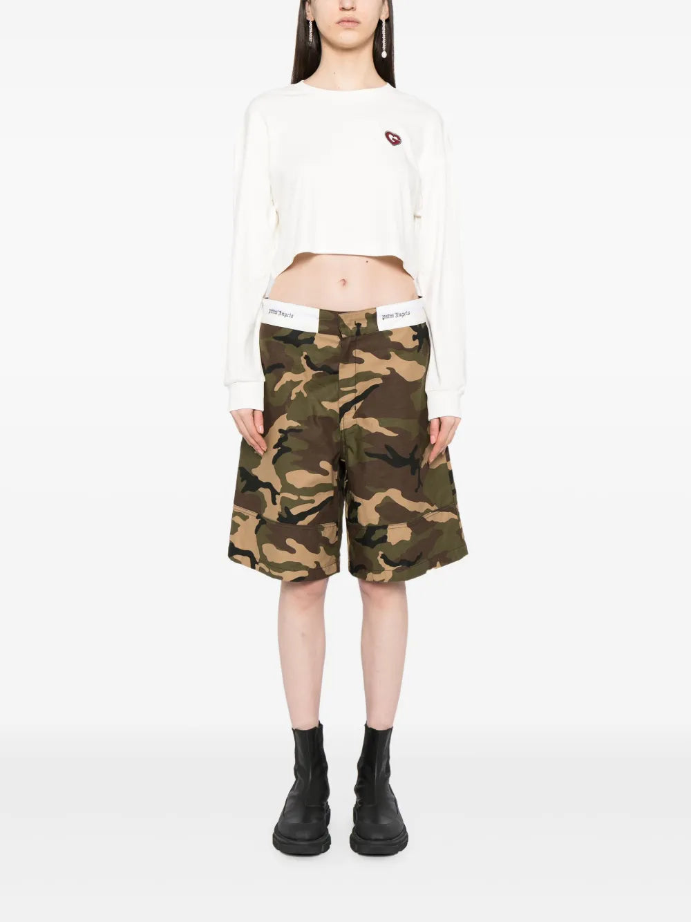 G-Heart Cropped Cotton T-Shirt