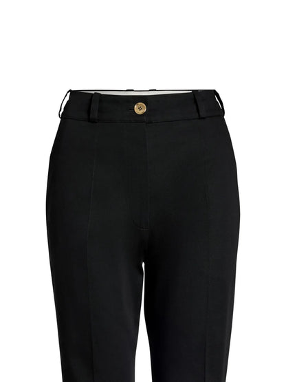 Organic-Cotton Flared Trousers
