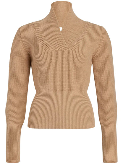 Wrap-Collar Jumper