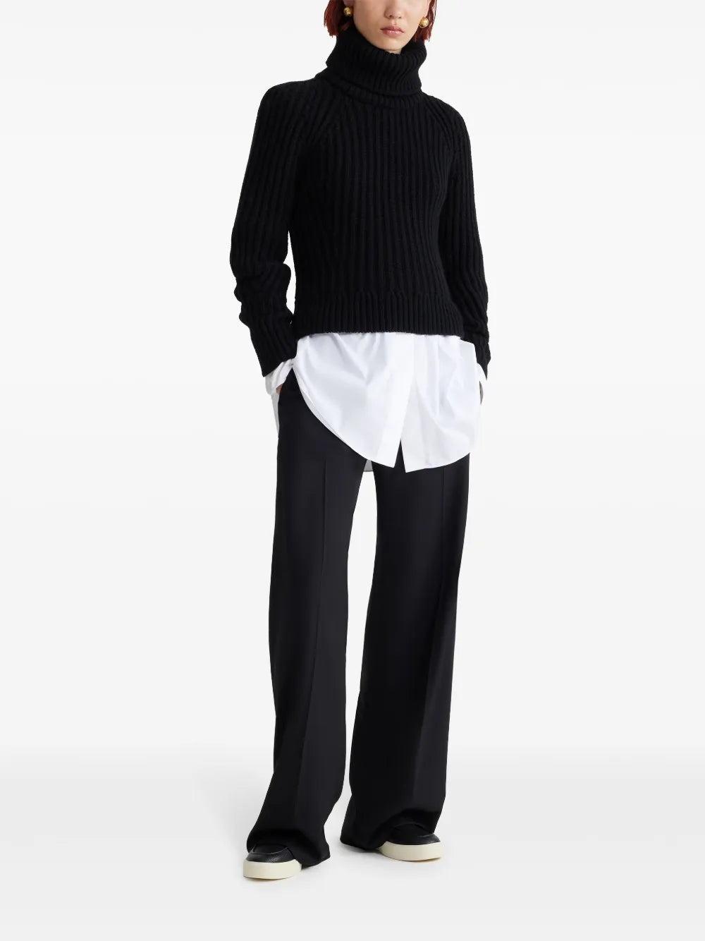 Ribbed Roll-Neck Sweater
