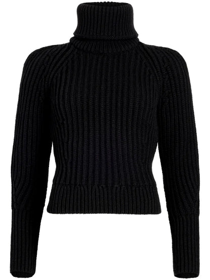 Ribbed Roll-Neck Sweater
