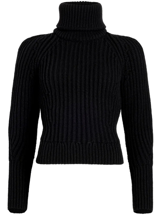 Ribbed Roll-Neck Sweater