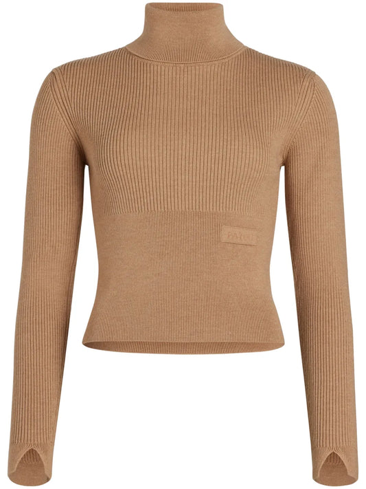 Ribbed Roll-Neck Sweater