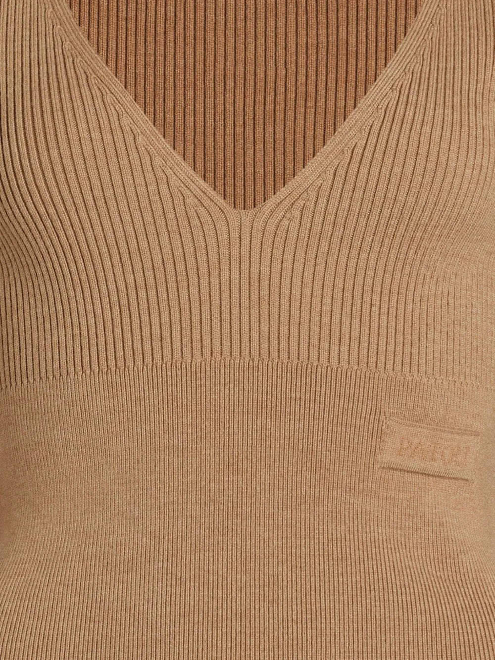 V-Neck Ribbed Sweater