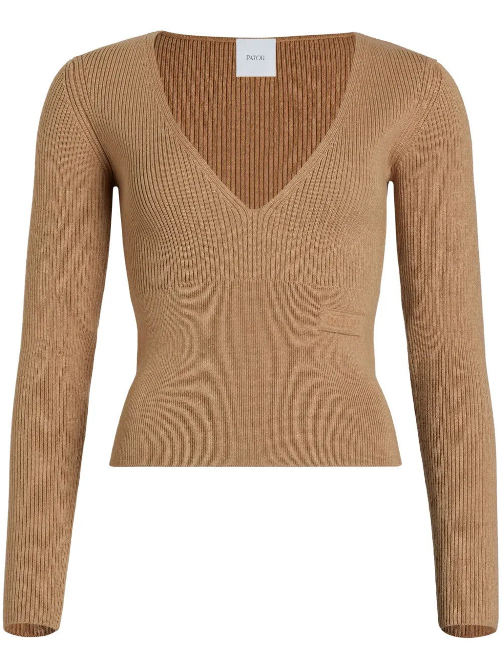 V-Neck Ribbed Sweater