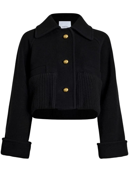 Rib-Waist Cropped Coat
