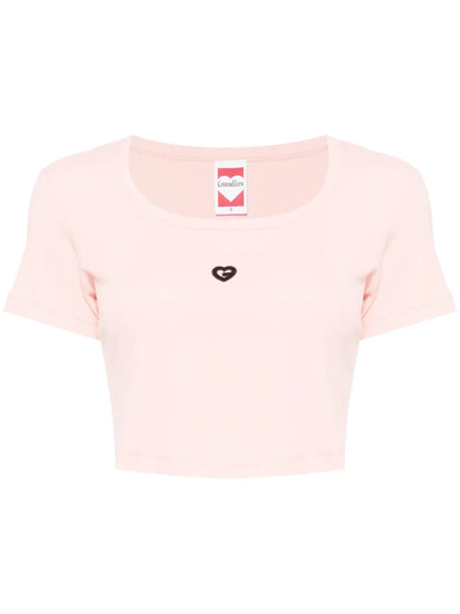Logo-Embroidered Cropped T-Shirt