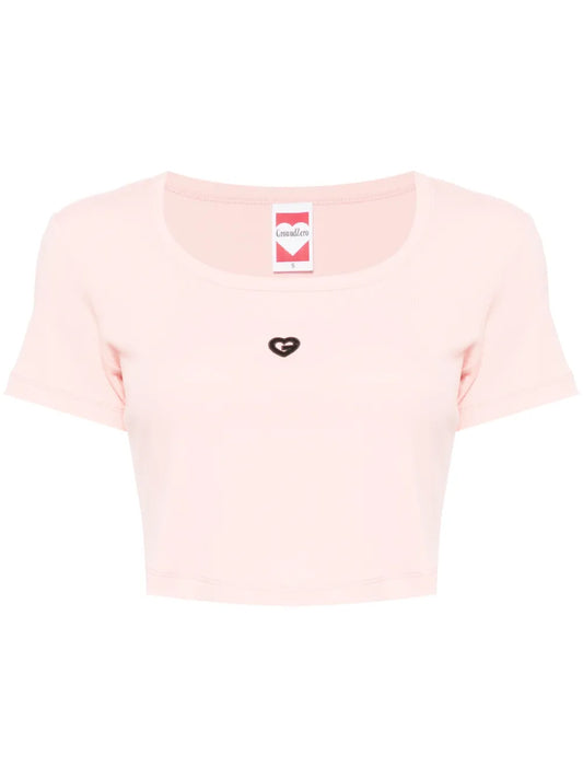 Logo-Embroidered Cropped T-Shirt